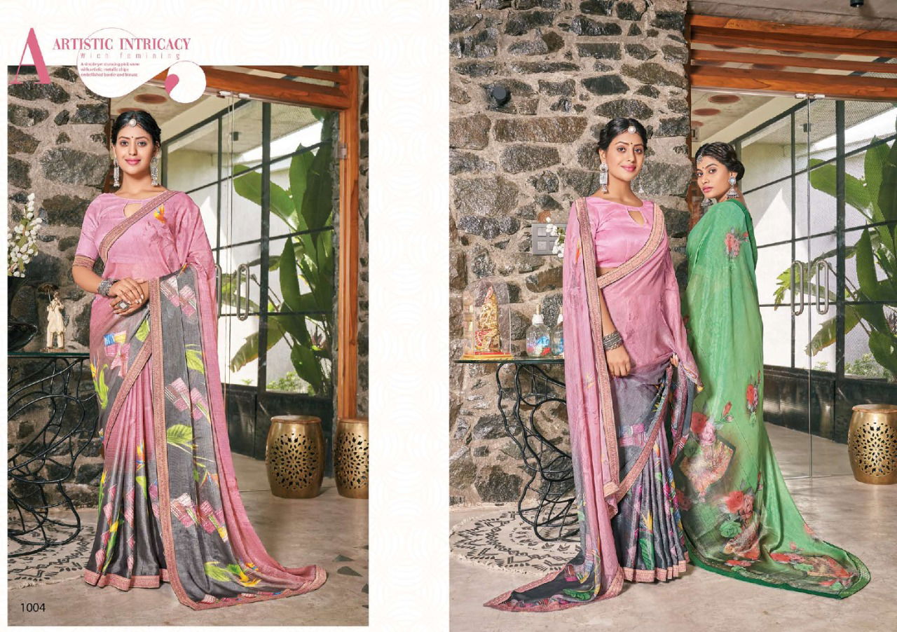Saroj Delight 4 Printed Brasso Casual Wear Latest Saree Collection